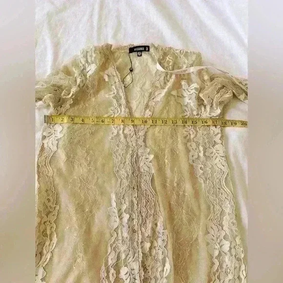 Misguided Premium Lace Maxi Kimono Size 6 - Picture 10 of 10